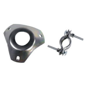 Plate equipped with a flange for guy wires (Ø 46 mm) Zinc + RCP