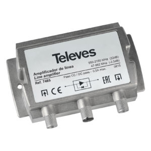 Line amplifier for satellite Terrestrial pass-through