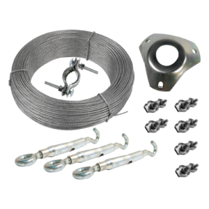 Guy wire mounting kit for mast Ø45mm Zinc + RCP